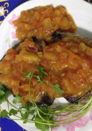 Hình của món Cá Thu Sốt Cà Chua.