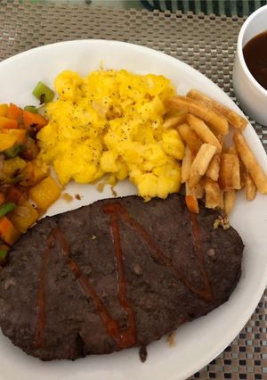 Foto resep Beef steak with bbq sauce