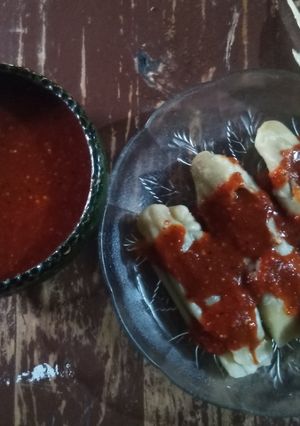 Una foto de Tamales de frijol de harina