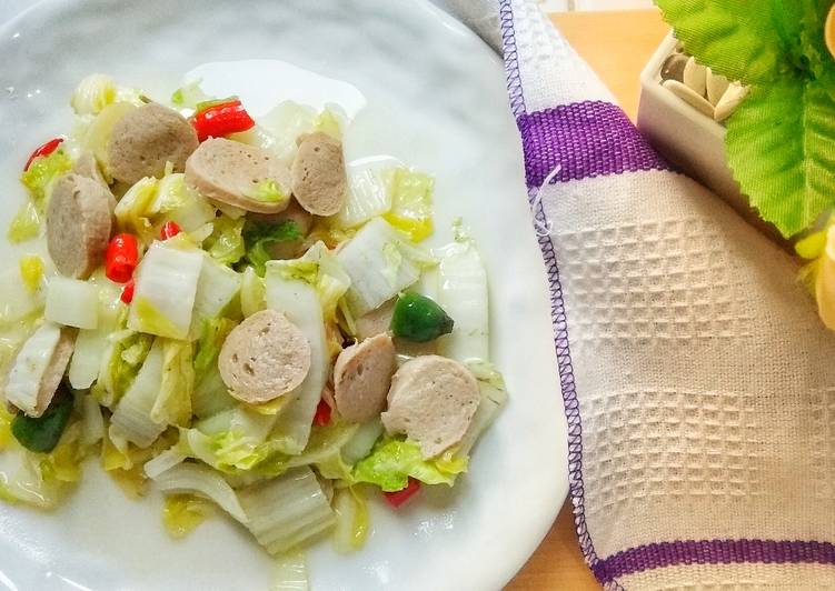 Cara Bikin Tumis Sawi putih baso Istimewa