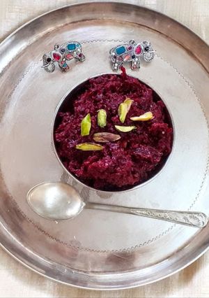 A picture of Beetroot Halwa.