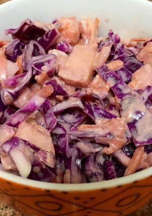 Una foto de Ensalada de col lombarda
