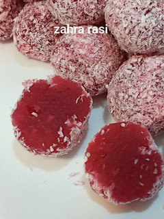 عکسی از دستور باسلوق آلو آلبالو(لوکوم ژله ای)🍒