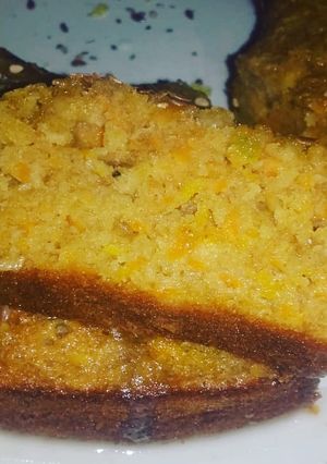 Una foto de Budín de zanahoria y naranja