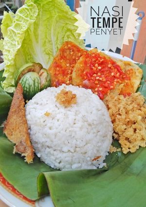 Foto resep Nasi Tempe Penyet