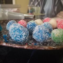 A picture of Coconut Laddo(Indian Sweet).
