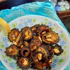 A picture of Karela fry.