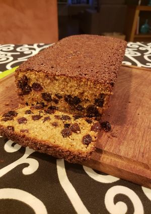 Una foto de Budín integral con pasas