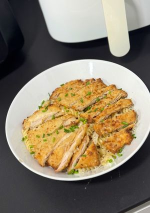 Una foto de Pasta con nata y pollo