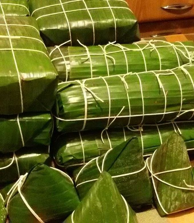 Hình của món Bánh chưng, bánh tét.