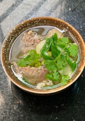 Hình của món Canh Xương Thịt Heo Hầm Đậu.
