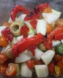 Ensalada de peras y cherry