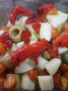 Una foto de Ensalada de peras y cherry