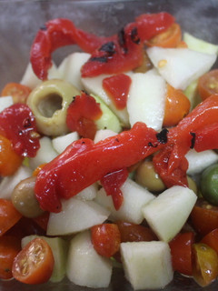 Una foto de Ensalada de peras y cherry