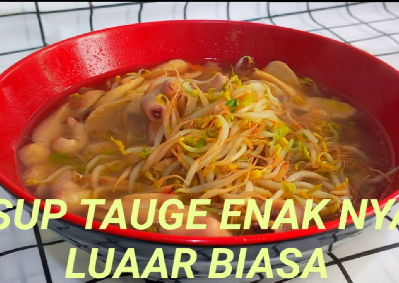 Sup tauge ayam sosis