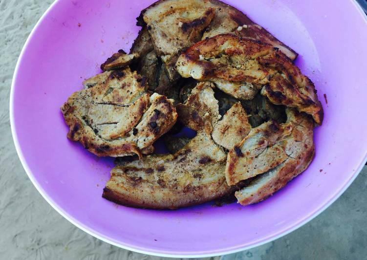 Pan grilled pork