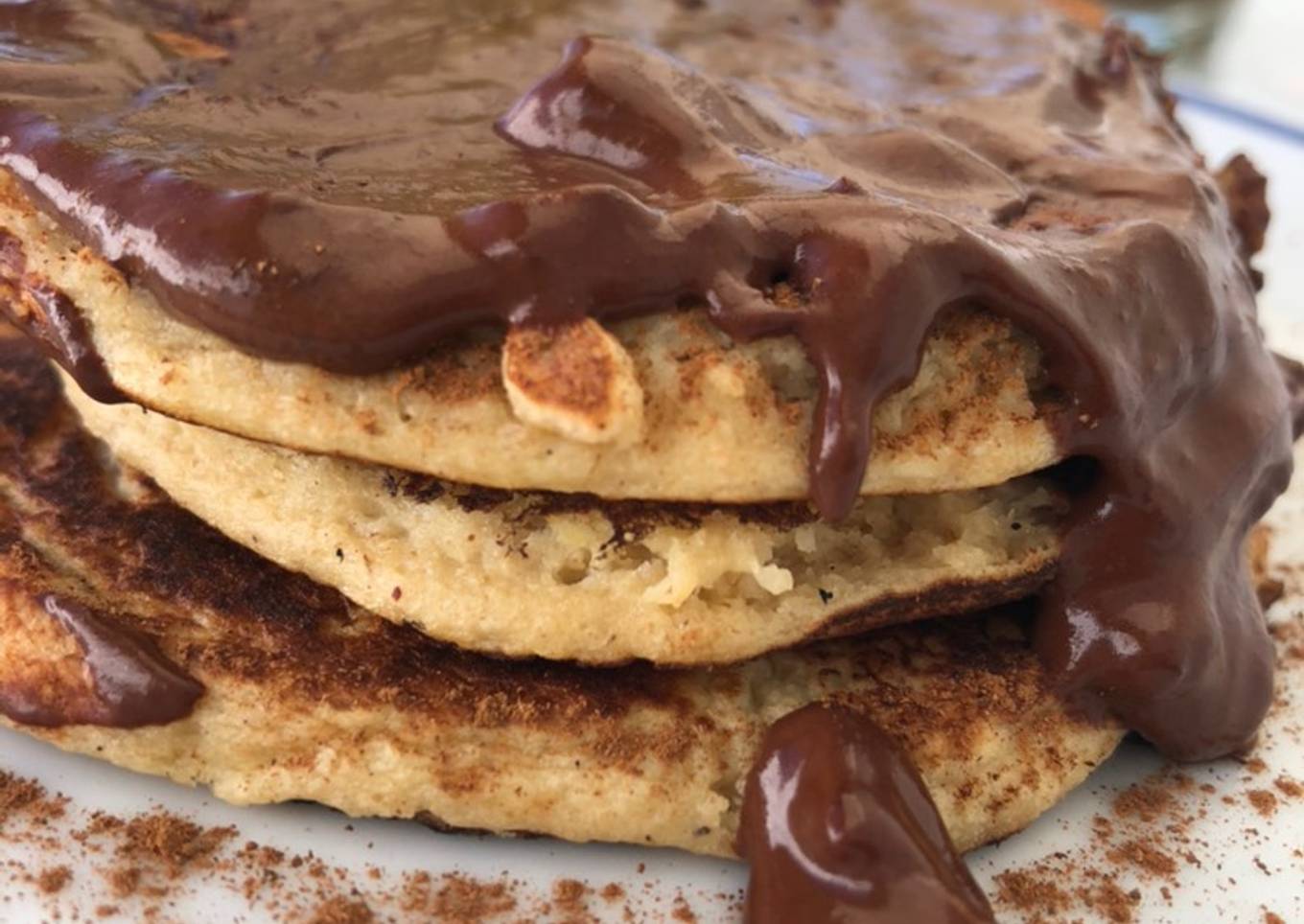 Tortitas de manzana y chocolate