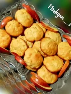 عکسی از دستور کوکی سیب با عطر دارچین 👌🏻😋