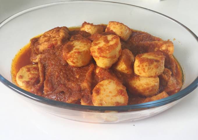 Tahu telur bumbu bali