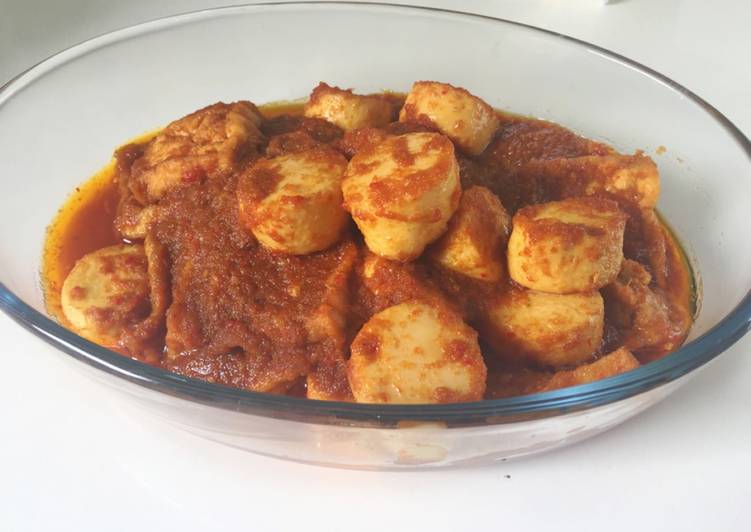 Tahu telur bumbu bali