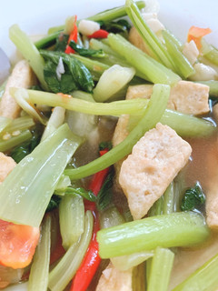 Foto resep Tumis sawi tahu Vegan