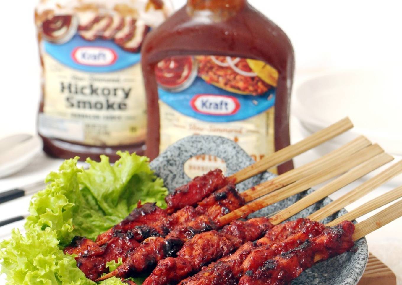 Sate ayam charsiu