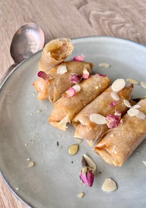 Une photo de Cigares aux amandes à l’air fryer