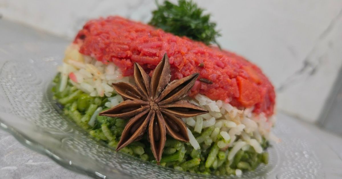 Tricolour Rice Recipe by Hetal Poonjani - Cookpad