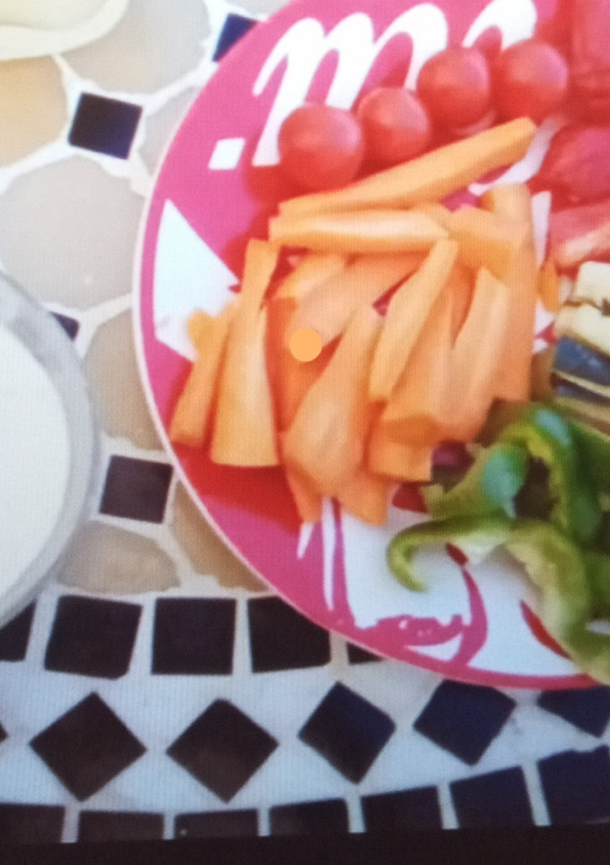 Una foto de Aperitivo light de verduritas con Dip de cebolla