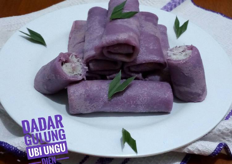 Resep Dadar Gulung Ubi Ungu, Lezat Sekali