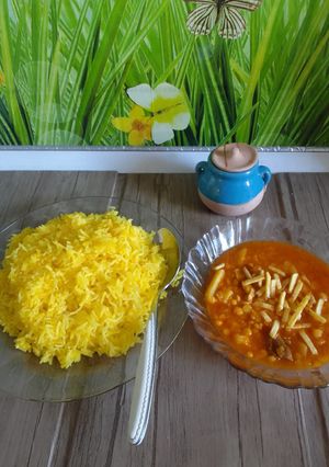 عکسی از دستور شکر پلو جان با قیمه