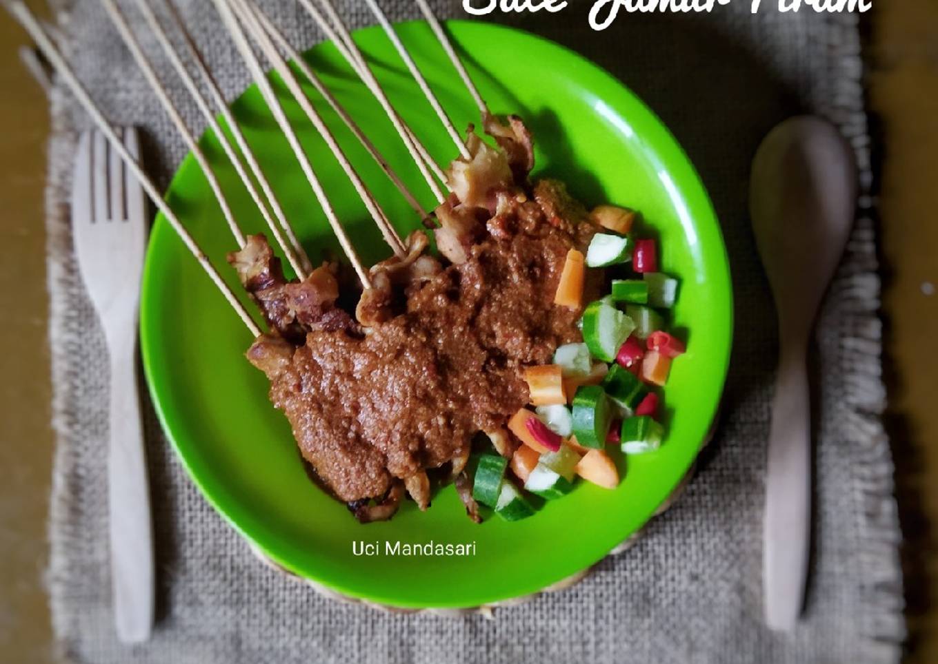 Sate Jamur Tiram Kuah Kacang