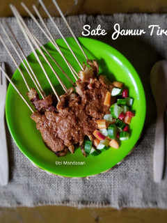 Foto resep Sate Jamur Tiram Kuah Kacang