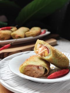 Foto resep Risoles Mentai dengan Kulit Risoles Elastis Pandan