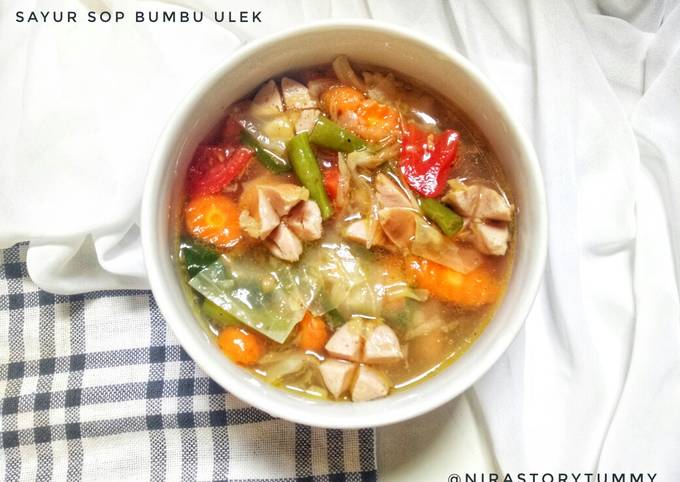 Cara Gampang Buat Sayur sup bumbu ulek Anti Gagal