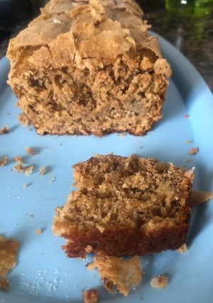 Una foto de Budín de coco y banana con harina integral