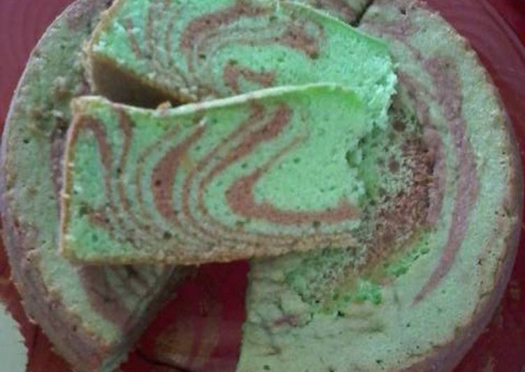 Bumbu meracik Zebra cake pandan lembutt 3 telur Anti Gagal