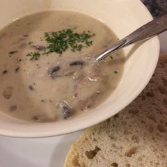 A picture of Cream of Mushroom Soup.