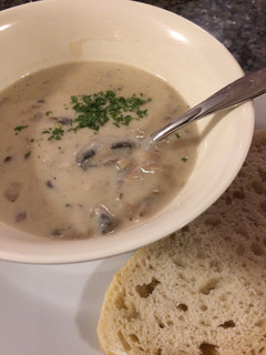A picture of Cream of Mushroom Soup.