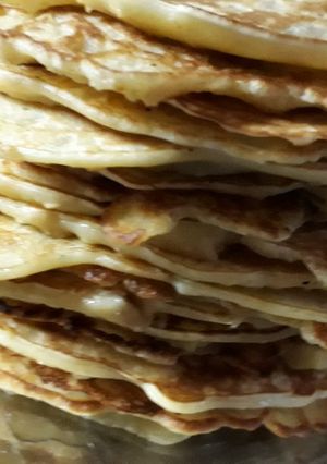 Una foto de Panqueques de avena y manzana