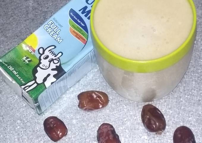 Bagaimana Menyiapkan Susu Kurma simple, enak 😍 cocok untuk sahur, Menggugah Selera