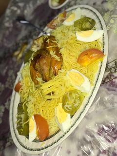 صورة لوصفة غوزي أو رز العزايم بالدجاج مبخر