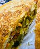 🥟CALZONE🥟 DE PUERROS 🧀QUESO🧀 Y 🍖 JAMÓN🍖 (masa casera) 😋