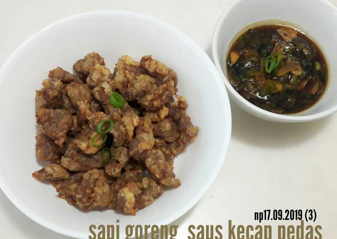 Sapi goreng saus kecap pedas