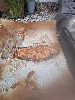 Una foto de Berenjena al horno con carne picada