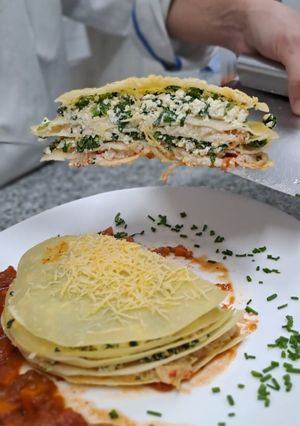 Una foto de Lasaña con dos rellenos🫣