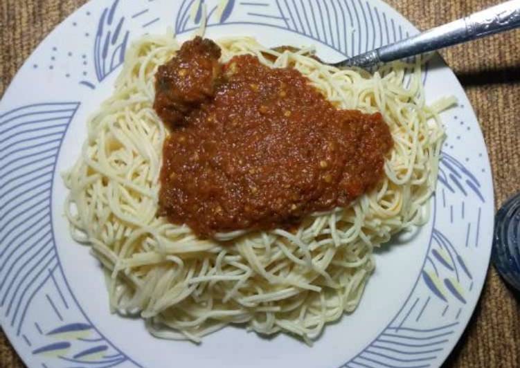 Spaghetti with Stew