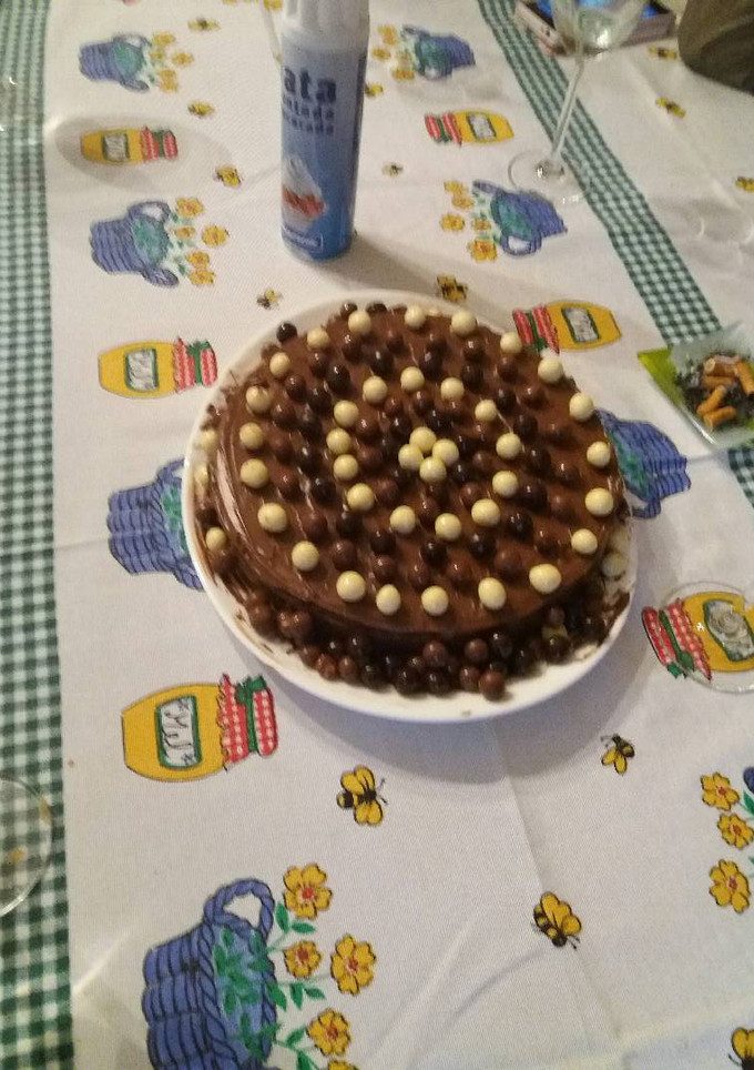 Una foto de Tarta de huesito fácil