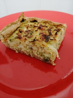 Una foto de Tarta de puerros de harina integral