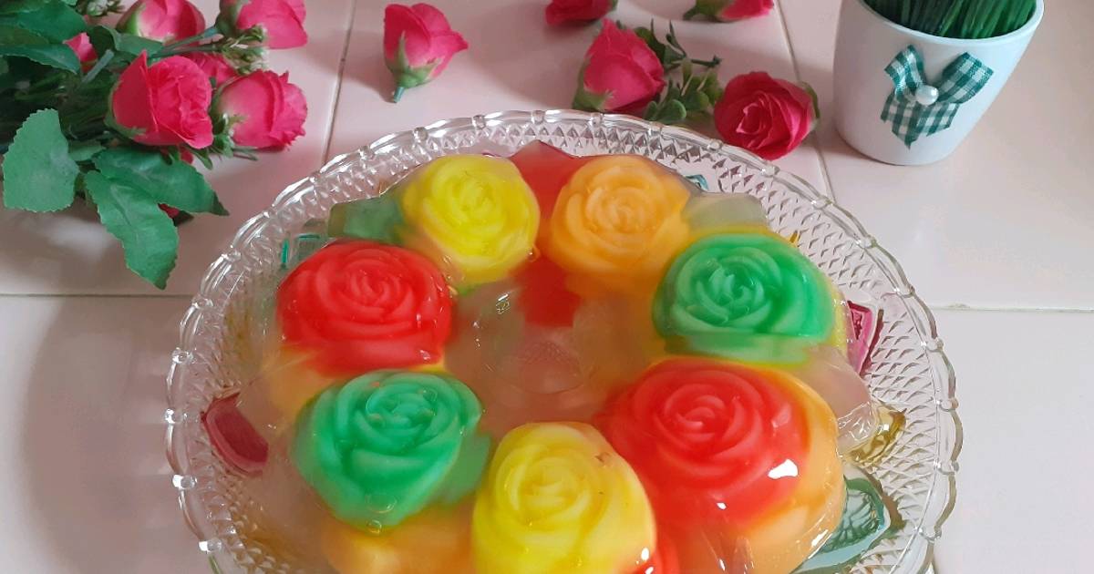 Resep Puding Mawar Kaca oleh Vera Ratnasari Suseno Putri Cookpad